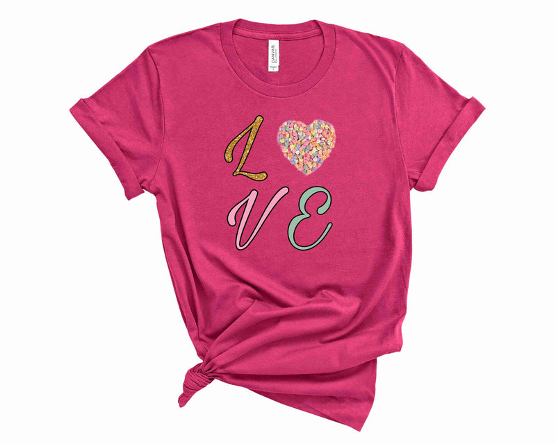 Candy Hearts Love- Graphic Tee