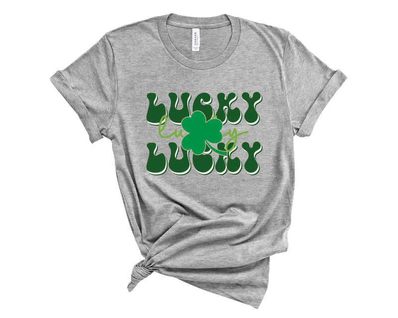 Lucky Clover Stacked - Graphic Tee