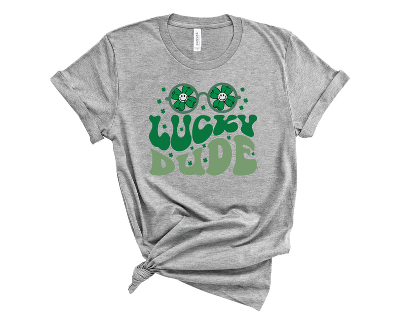 Lucky Dude Clover Glasses - Graphic Tee
