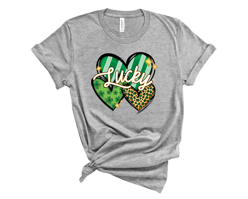Lucky Pattern Hearts - Graphic Tee