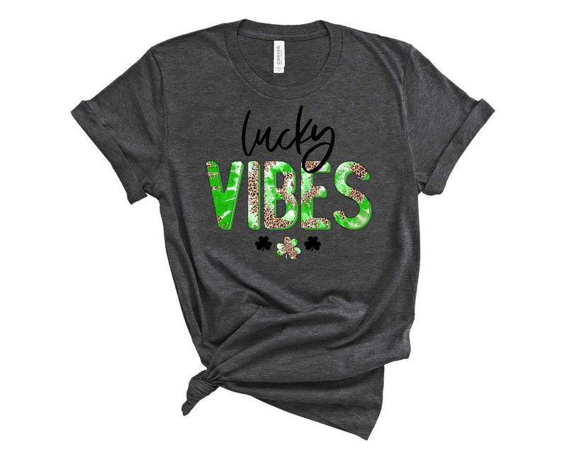 Lucky Vibes Leopard Tie Dye - Graphic Tee
