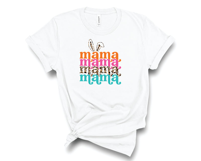 Mama Easter Stacked Leopard Bright - Graphic Tee