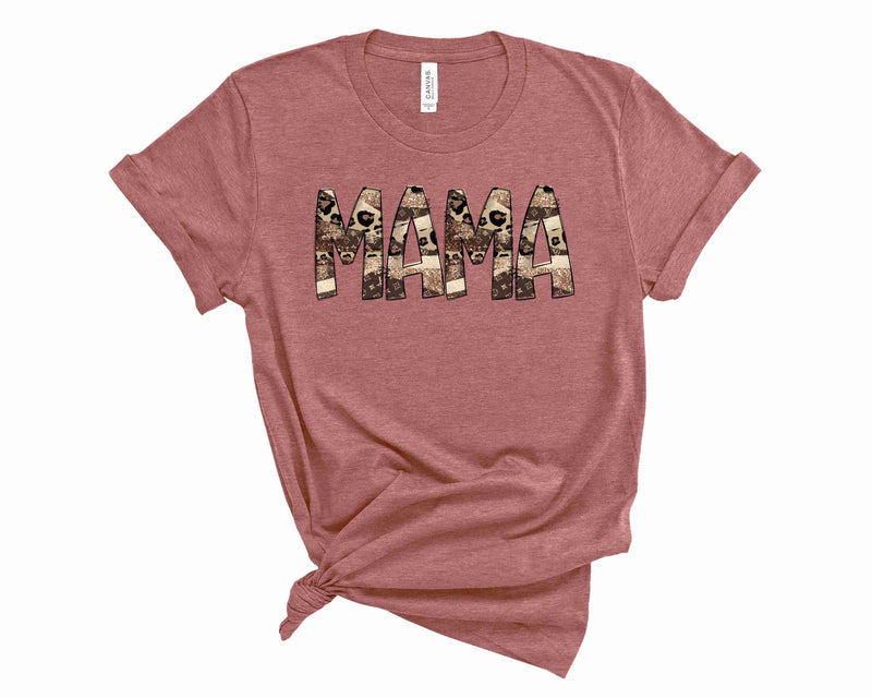 Mama Glitter Leopard - Graphic Tee