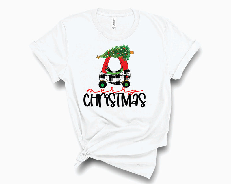 Merry Christmas Plaid Coupe- Graphic Tee