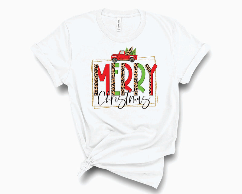 Merry Christmas Truck Box Red- Graphic Tee