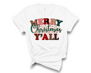 Merry Christmas Ya'll Mixed Plaid- Transfer