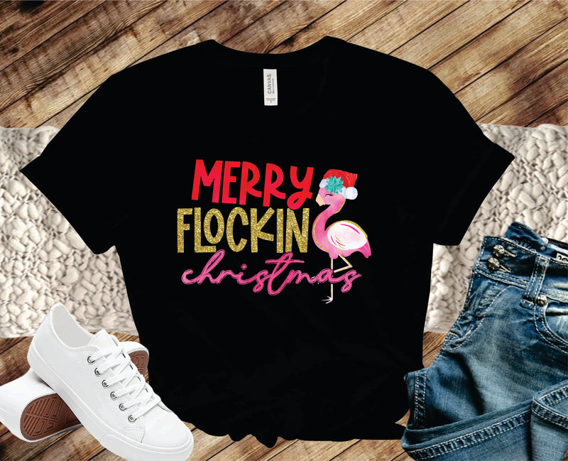 Merry Flockin Christmas- Graphic Tee