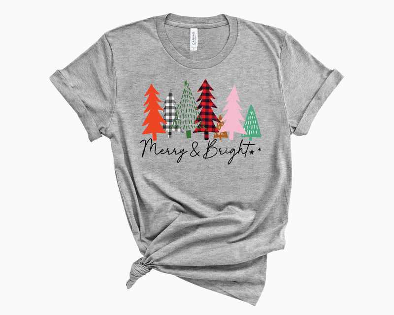 Merry & Bright Multi Trees- Graphic Tee