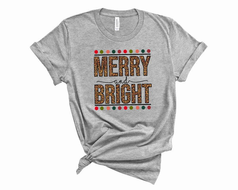 Merry & Bright Leopard - Graphic Tee