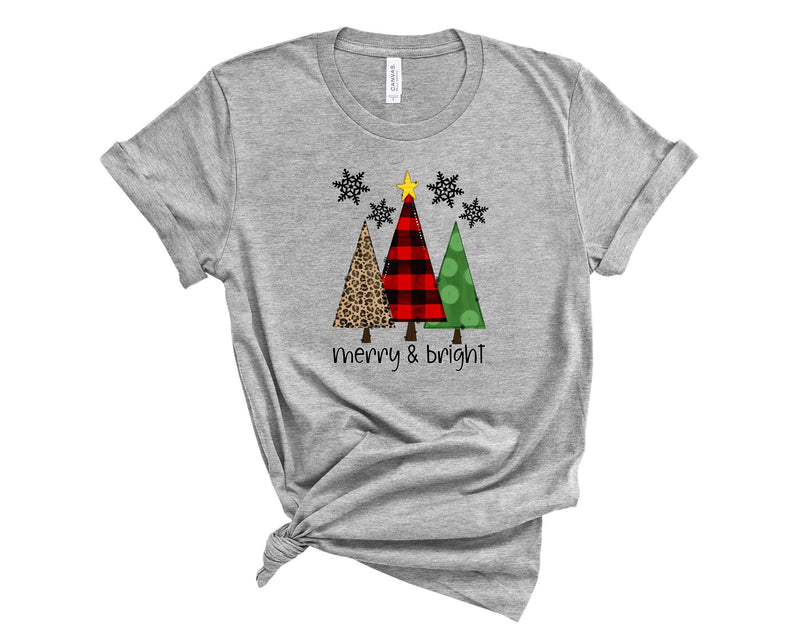 Merry and bright Trees 2 - Graphic Tee