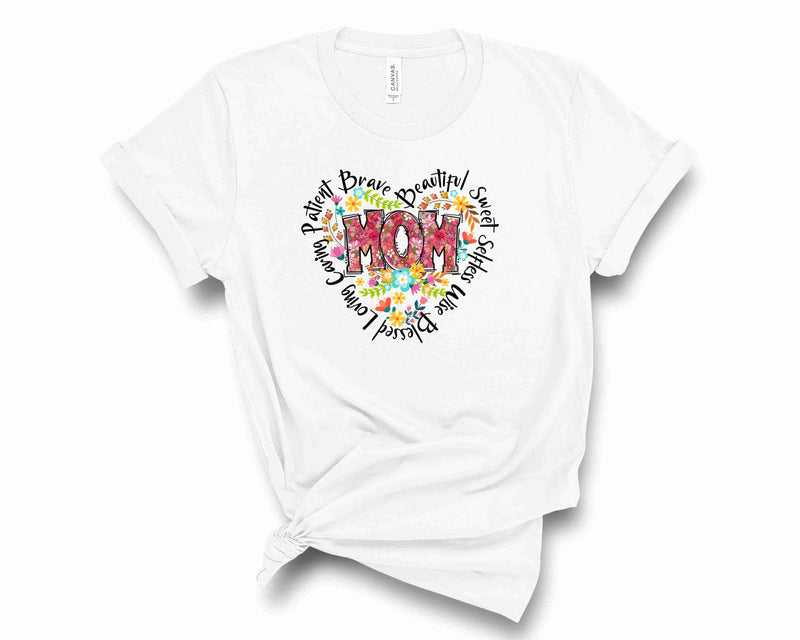 Mom Floral Heart - Graphic Tee