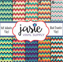 Multi toned Chevron Printed Vinyl