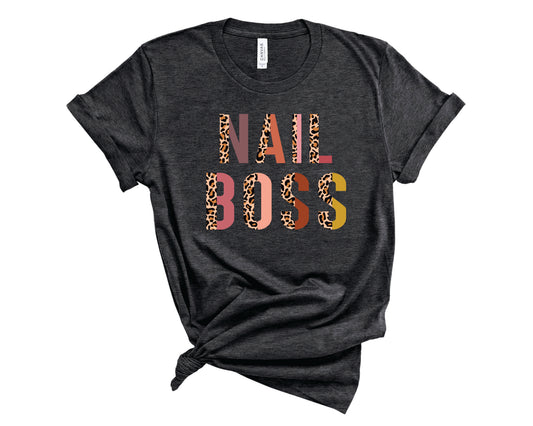 Nail Boss Half Leopard  - Transfer