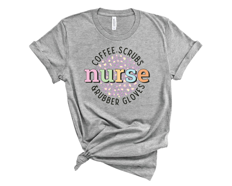 Nurse, Coffee, Scrubs & Rubber Gloves - Transfer
