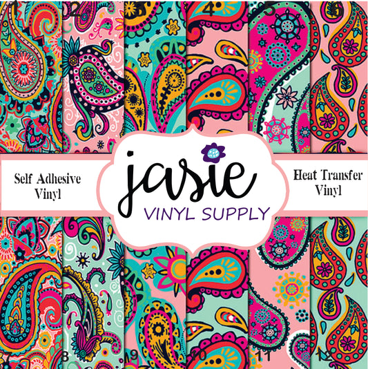 Paisley Mixedcolor Printed Vinyl