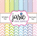 Pastel Chevron Dots Printed Vinyl