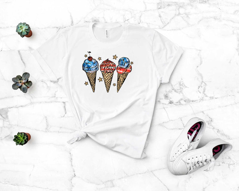Patriotic Ice Cream Cones - Graphic Tee