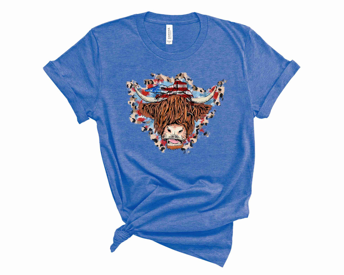 Patriotic Leopard Longhorn- Transfer