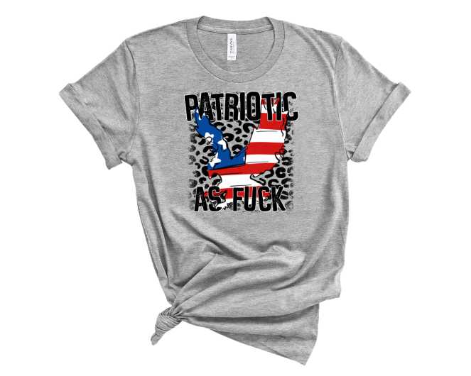 Patriotic As Fuck Leopard - Graphic Tee
