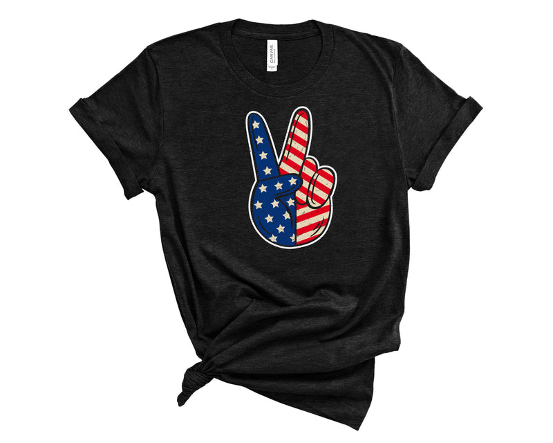 Peace Hands Flag - Graphic Tee