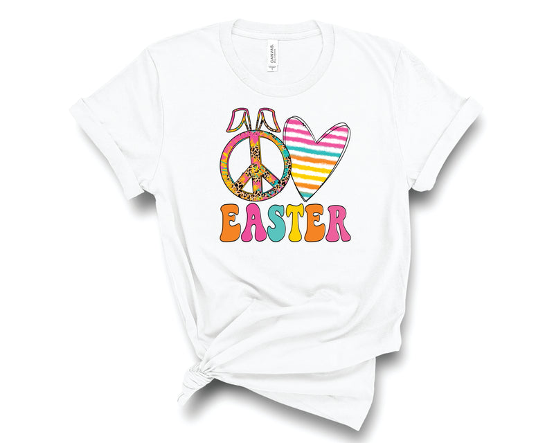 Peace Love Easter Colorful - Graphic Tee