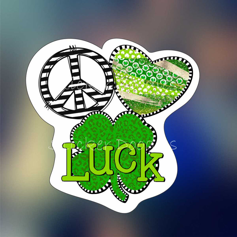 Peace love luck - Sticker