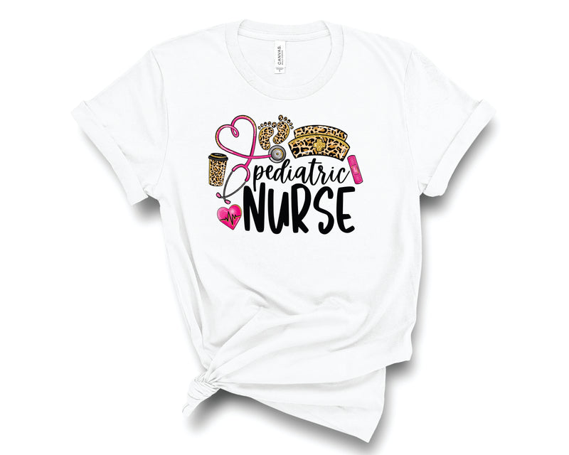 Pediatric Nurse Leopard- Graphic Tee