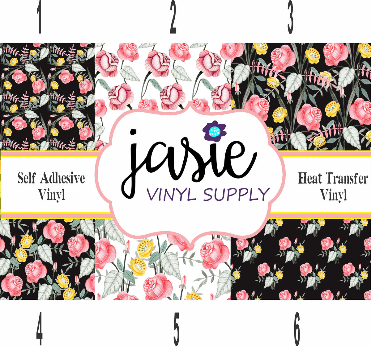 Pink Floral Printed Vinyl