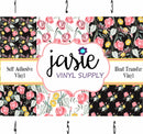 Pink Floral Printed Vinyl