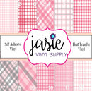 Pink Plaid Printed Vinyl