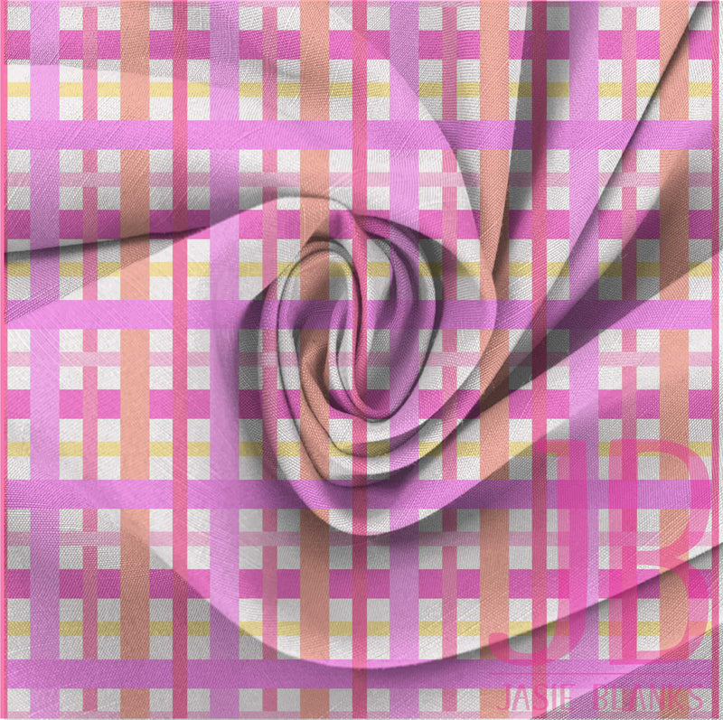 Pinky Plaid Fabric