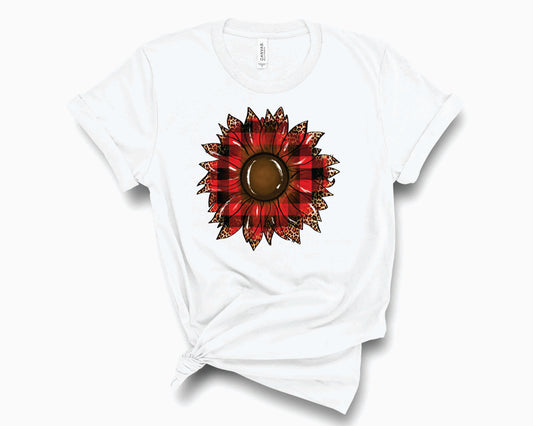 Plaid Leopard Sunflower - Transfer