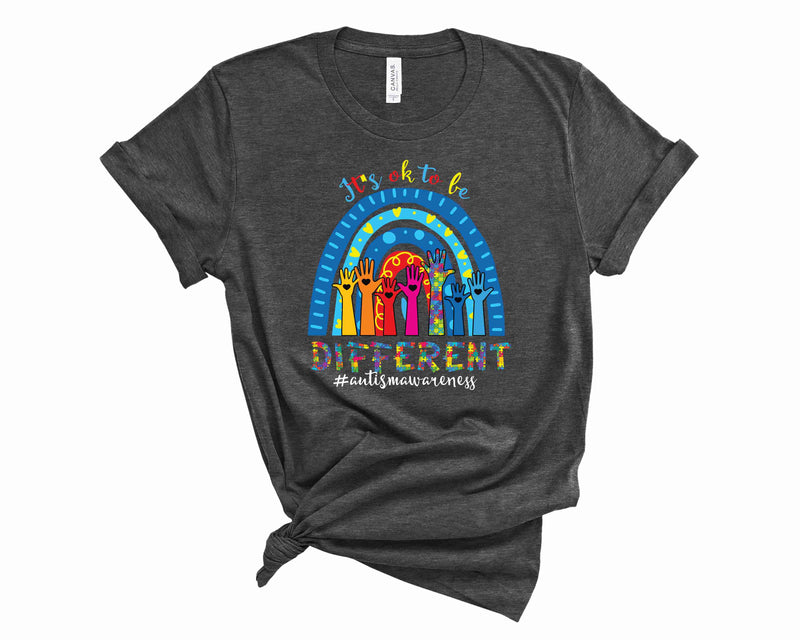 Rainbow Its Ok To Be Different- Graphic Tee