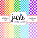 Rainbow Checkered Printed Vinyl