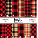 Red/Black Plaid Printed Vinyl