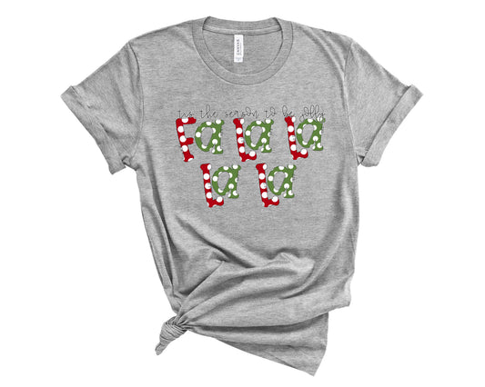 Red and green fa la la - Transfer