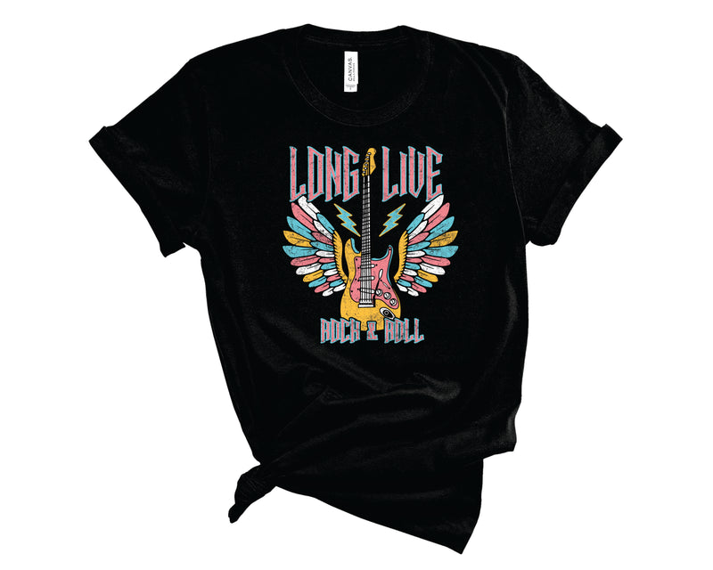 Retro Long Live Rock & Roll - Graphic Tee