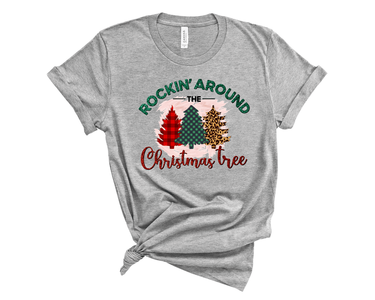 Rockin' Around The Christmas Tree Glitter - Transfer