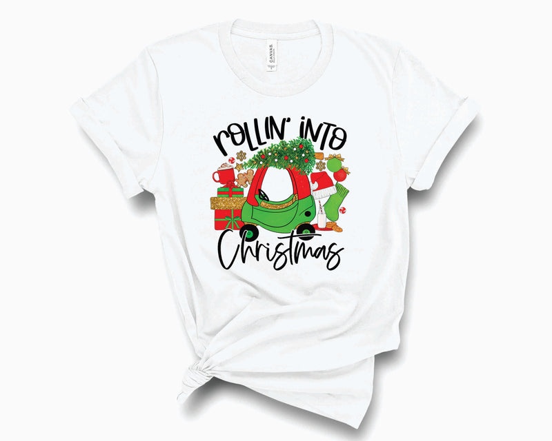 Rollin' Into Christmas Kids Coupe Glitter - Graphic Tee