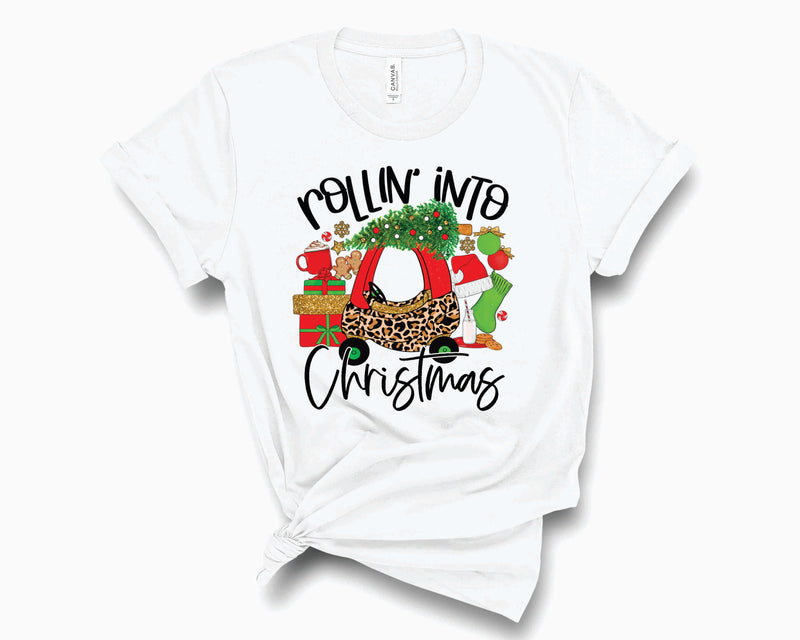 Rollin' Into Christmas Kids Coupe Leopard - Graphic Tee