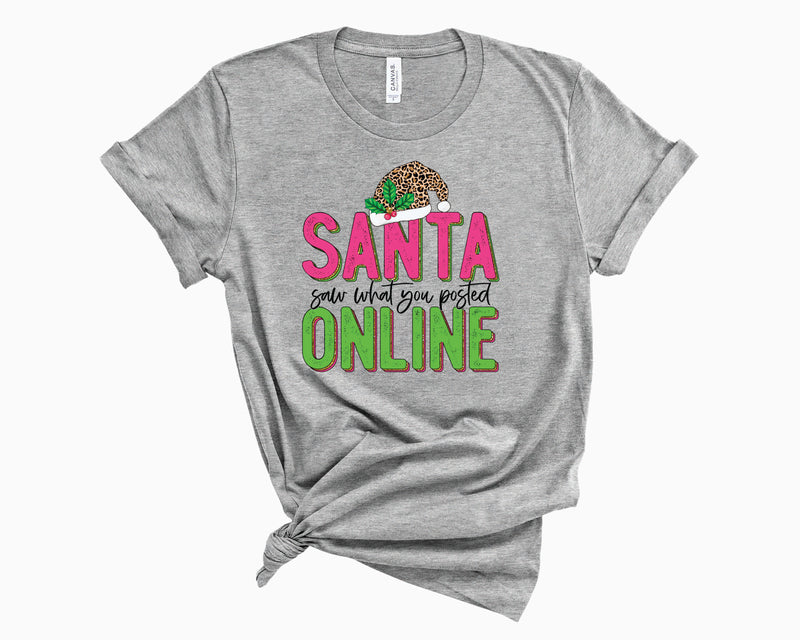Santa Saw What You Posted Pink Leopard- Transfer