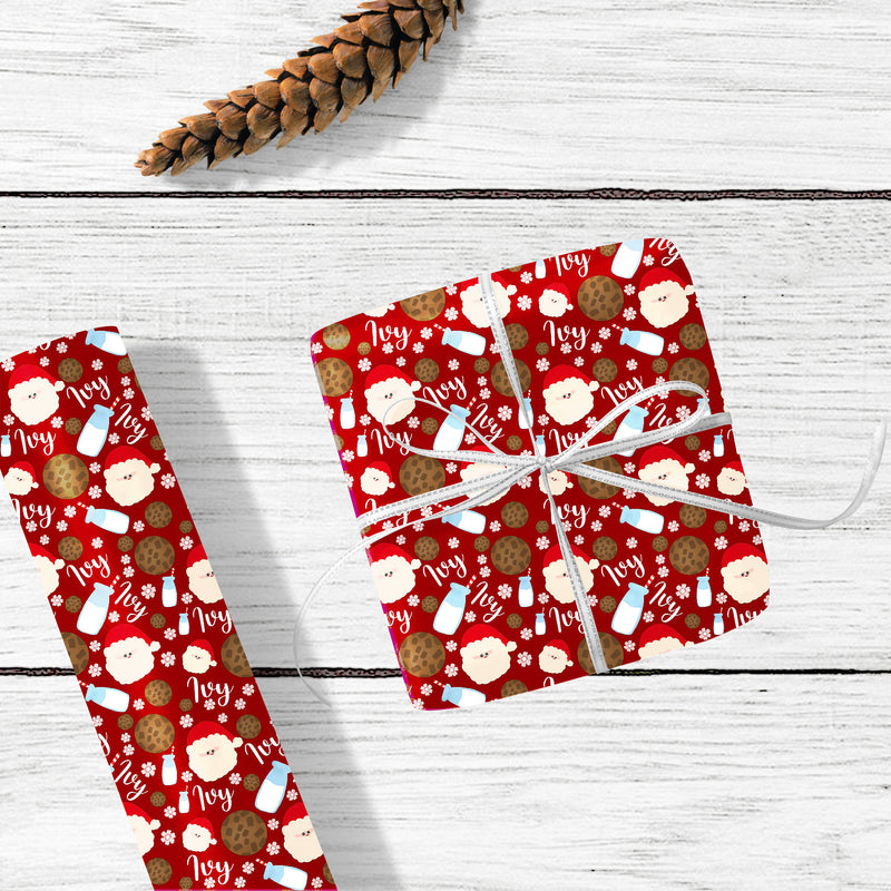 Santa's Milk & Cookies Wrapping Paper