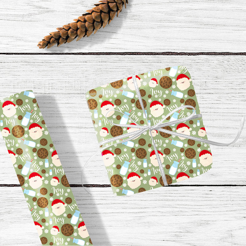 Santa's Milk & Cookies Wrapping Paper