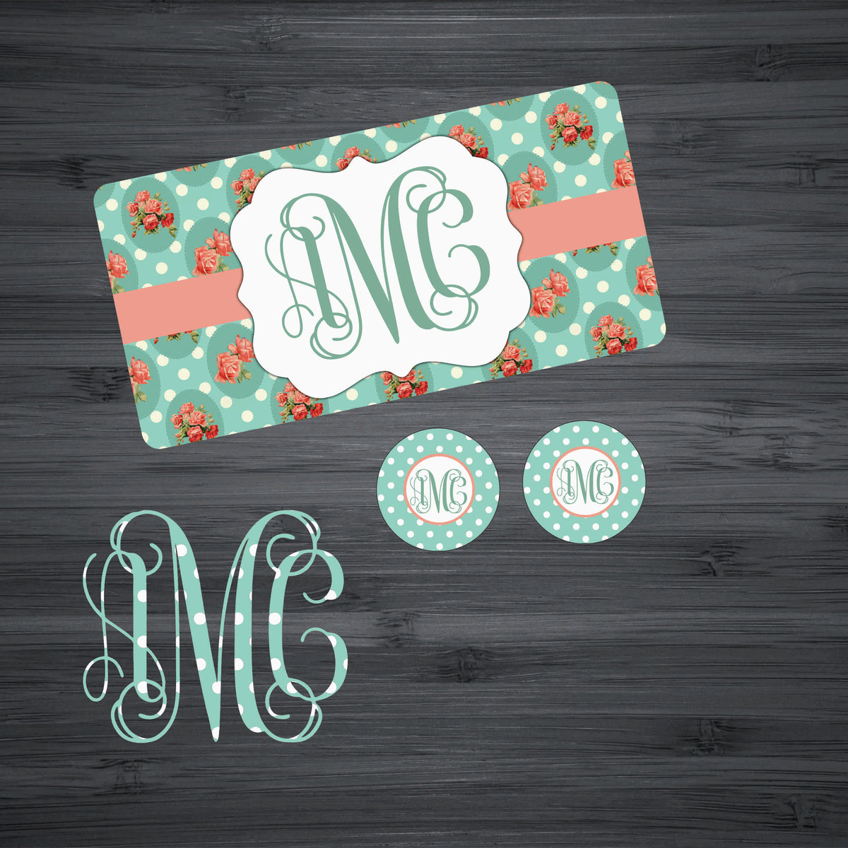 Shabby Chic Mint Car Kit