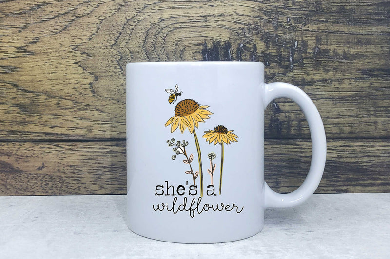 Ceramic Mug - She's a wildflower