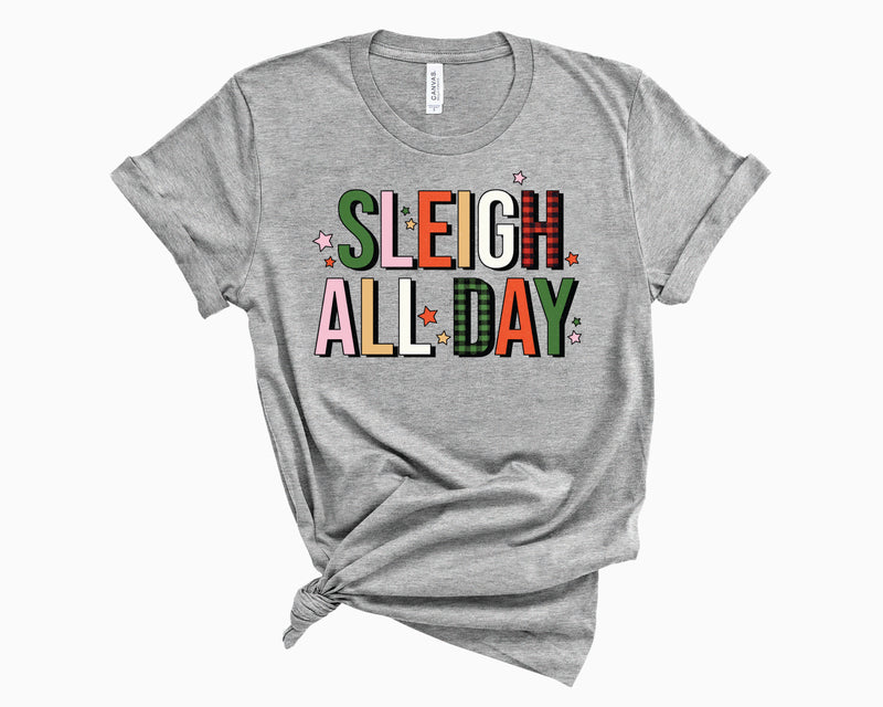 Sleigh All Day Plaid - Graphic Tee