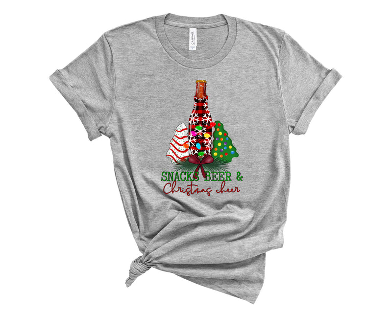 Snacks beer and christmas cheer - Graphic Tee