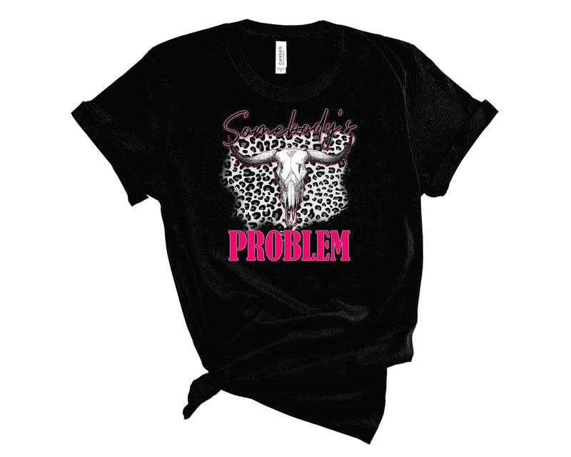 Somebody's Problem Steer Leopard Pink - Graphic Tee