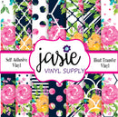 Water Color Floral Printed Vinyl