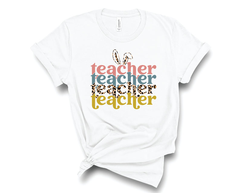 Teacher Easter Stacked Neutral - Graphic Tee